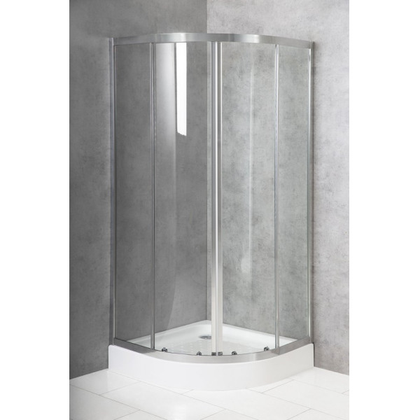 Душевой уголок BelBagno DUE 90x90 стекло матовое, профиль хром (DUE-R-2-90-P-Cr)