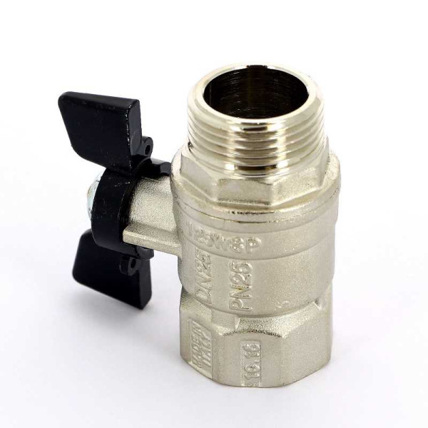 Кран Bugatti 1" ВН шаровый Arizona 607 (черная бабочка) (06070054)