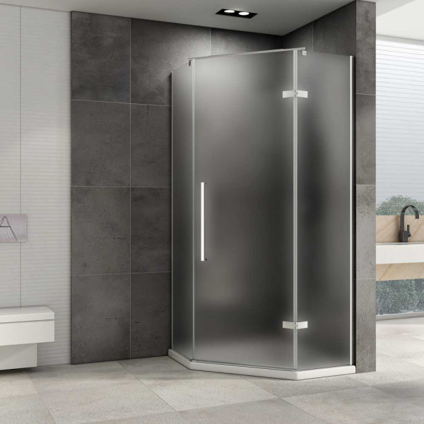 Душевой уголок Abber Ewiges Wasser 80x80 стекло матовое, профиль профиль хром (AG05080M)