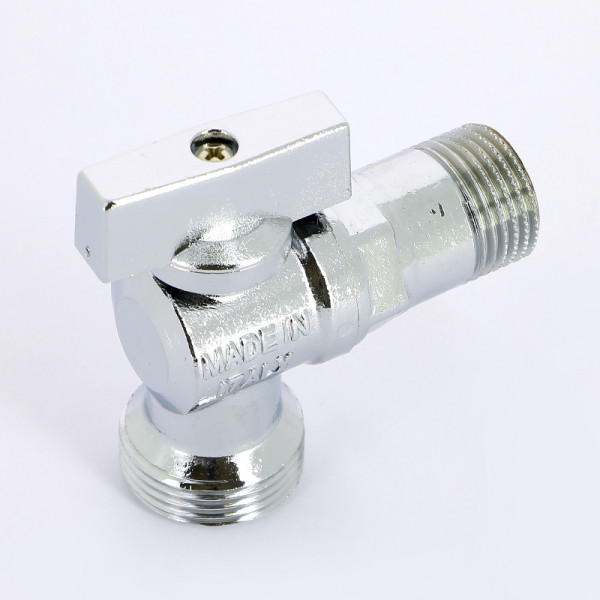 Кран угловой 1/2"х3/4" НН шаровый Uni-Fitt (хром. латунь, рукоятка алюминий) 181C2301 Кран угловой 1/2"х3/4" НН шаровый Uni-Fitt (хром. латунь, рукоятка алюминий) 181C2301