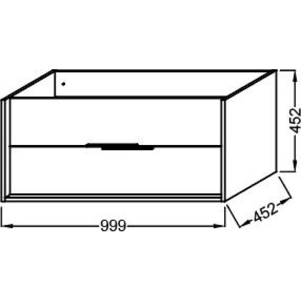 Тумба подвесная Jacob Delafon Vivienne 100 белый глянец (EB1668-J5-J5)