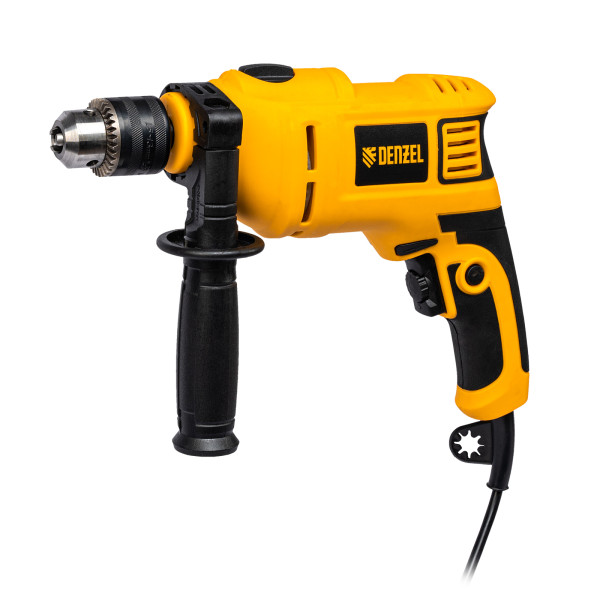 Дрель ударная Denzel ID-650, 650 Вт, 0-3000 об/мин, 48000 уд/мин (26304)