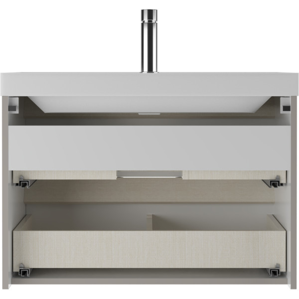 Тумба подвесная под умывальник Classica 80 Dune Серый тауп В2 Домино (DD2503T)