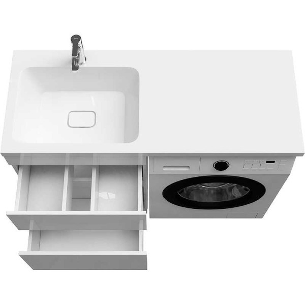 Тумба для стиральной машины с раковиной Iddis Optima Home белая (OPH12LBi95K) Тумба для стиральной машины с раковиной Iddis Optima Home белая (OPH12LBi95K)
