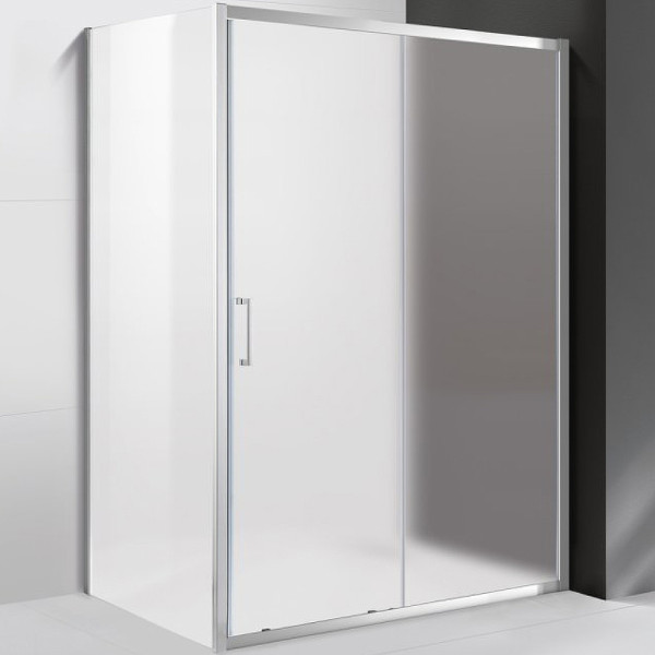 Душевой уголок Cezares Molveno 150x90x195 стекло матовое, профиль хром (MOLVENO-AH-11-150/90-P-Cr)