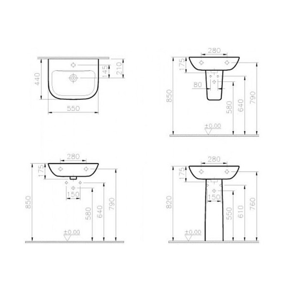 Полупьедестал Vitra S20 (5281B003-7201) Полупьедестал Vitra S20 (5281B003-7201)