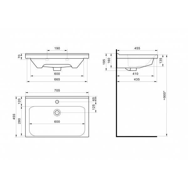 Раковина мебельная Santek Миранда 700x455x190 белая (1WH302250) Раковина мебельная Santek Миранда 700x455x190 белая (1WH302250)