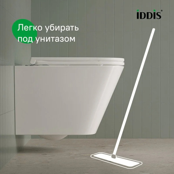 Унитаз подвесной Iddis Bild Q безободковый c системой смыва Торнадо белый (BIQRNSEi25)