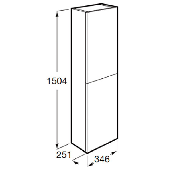Пенал напольный Roca Domi 346x251x1504 синий матовый (Z.RU93.0.786.9)