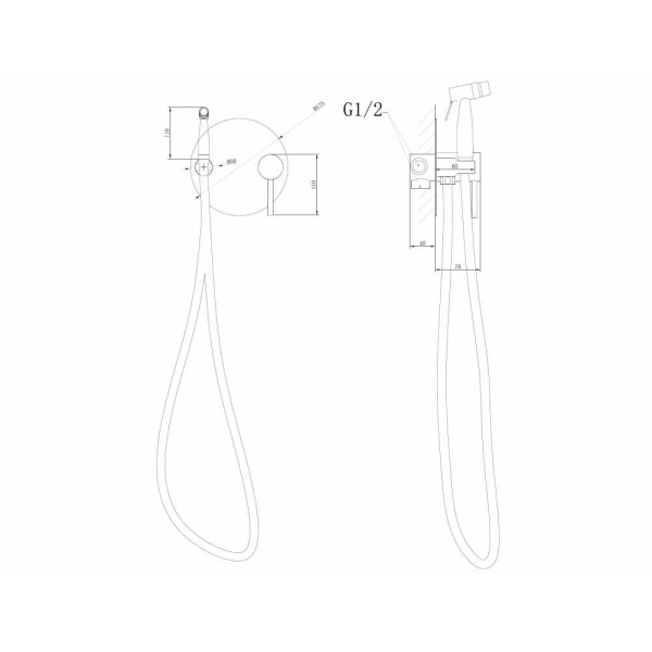 Смеситель с гигиеническим душем Abber Emotion черный матовый (AF8826B)