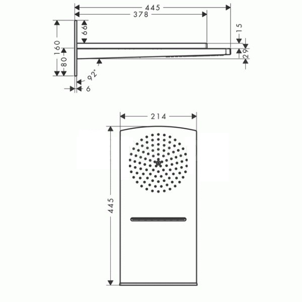 Душ верхний Hansgrohe Raindance Rainfall Overhead Shower (28433000)