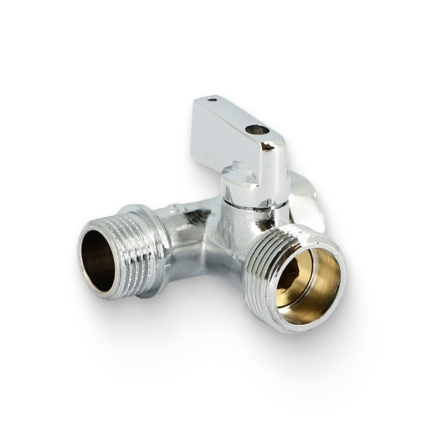 Кран проходной 1/2"х3/4"х1/2" ННВ шаровый Uni-Fitt (хромированная латунь) 182C2321 Кран проходной 1/2"х3/4"х1/2" ННВ шаровый Uni-Fitt (хромированная латунь) 182C2321