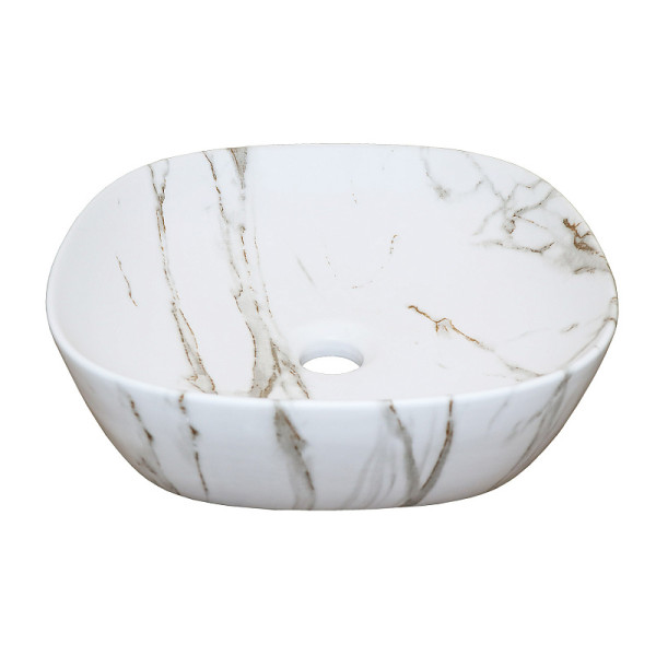 Раковина накладная Azario 37x37x11,5 белый мрамор (AZ-2184+M84,5) Раковина накладная Azario 37x37x11,5 белый мрамор (AZ-2184+M84,5)