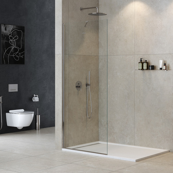 Душевая перегородка Cezares Liberta 70x195 стекло прозрачное, профиль хром (LIBERTA-L-1-TB-70-C-Cr)