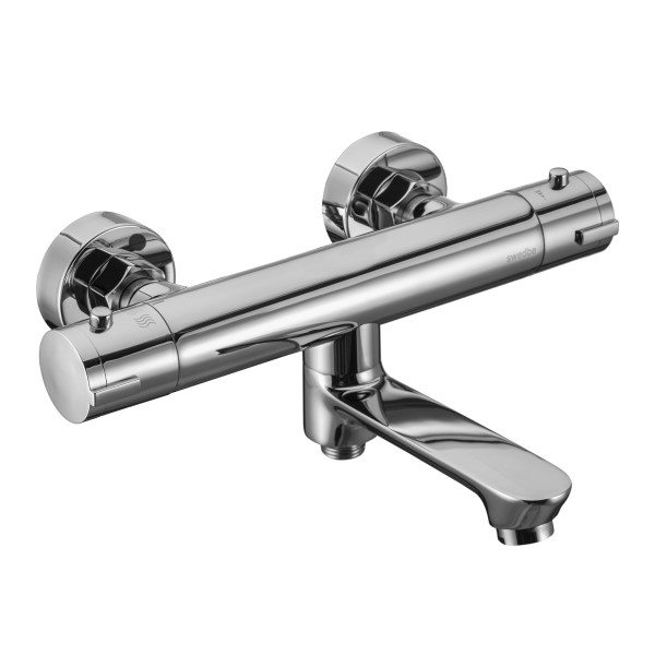 Смеситель для ванны и душа термостат Swedbe Mercury с повортн.изливом хром (9045) Смеситель для ванны и душа термостат Swedbe Mercury с повортн.изливом хром (9045)