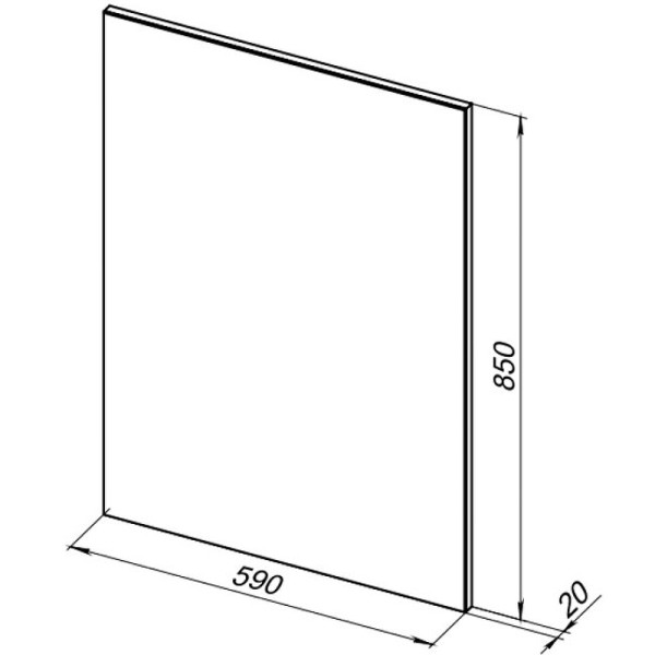 Зеркало Aquanet Lino 59x85 белый матовый (0025390,5)