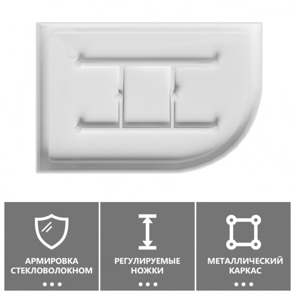 Душевой поддон Abber L 100х90 белый (AD3E109 L)