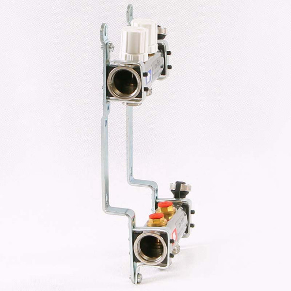 Коллекторная группа Uni-Fitt 2 отвода 1"х3/4" с балансировочными и термостатическими вентилями нерж. сталь Коллекторная группа Uni-Fitt 2 отвода 1"х3/4" с балансировочными и термостатическими вентилями нерж. сталь
