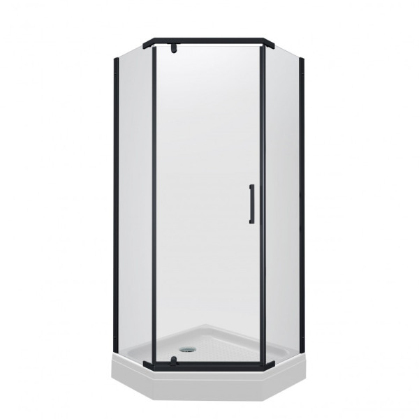 Душевое ограждение Triton Дека 90x90 стекло прозрачное, профиль черный (DK353)