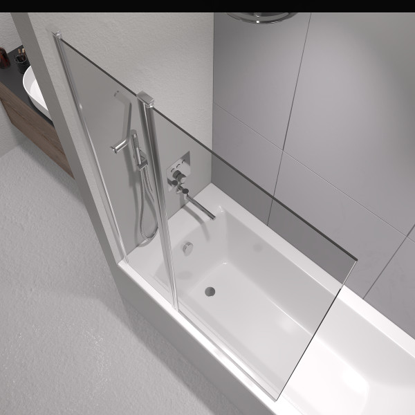 Душевая шторка для ванны RGW Screens 100x140 стекло прозрачное, профиль хром (03111110-11)