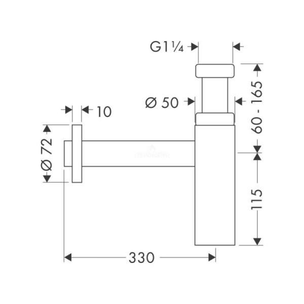 Сифон для раковины Hansgrohe Flowstar S 72 мм (хром) (52105000) Сифон для раковины Hansgrohe Flowstar S 72 мм (хром) (52105000)