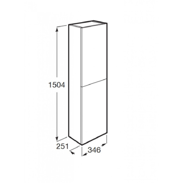 Пенал напольный Roca The Gap 346x251x1504 белый глянцевый (A857427806)