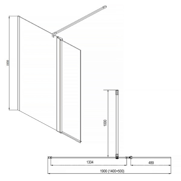 Душевое ограждение Azario Chicago 140x195 стекло прозрачное, профиль хром (AZ-NAR6321 140)