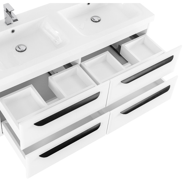 Тумба подвесная Cezares Eco 120x50 Bianco Lucido (ECO-120-4C-SO-2-BL)