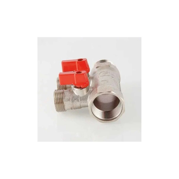 Коллектор 2 отв. с шар. клапанами 1"*3/4(18) евроконус Valtec (никель) красные ручки (VTc.580.NE.0602) Коллектор 2 отв. с шар. клапанами 1"*3/4(18) евроконус Valtec (никель) красные ручки (VTc.580.NE.0602)