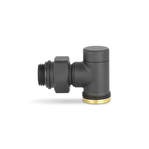 Фитинг угловой со встроенным шаровым краном 1/2"х3/4"(18)ЕК Varmega VMDV22 (черный) (VMDV22-200415) Фитинг угловой со встроенным шаровым краном 1/2"х3/4"(18)ЕК Varmega VMDV22 (черный) (VMDV22-200415)