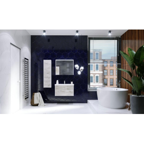 Пенал подвесной Roca Ronda 32x33,3x139 Бетон/белый матовый (ZRU9303006)