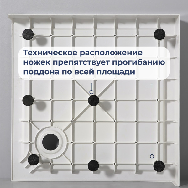 Душевой поддон RGW SMC-C-088W 80x80 белый (12350188-0101) Душевой поддон RGW SMC-C-088W 80x80 белый (12350188-0101)