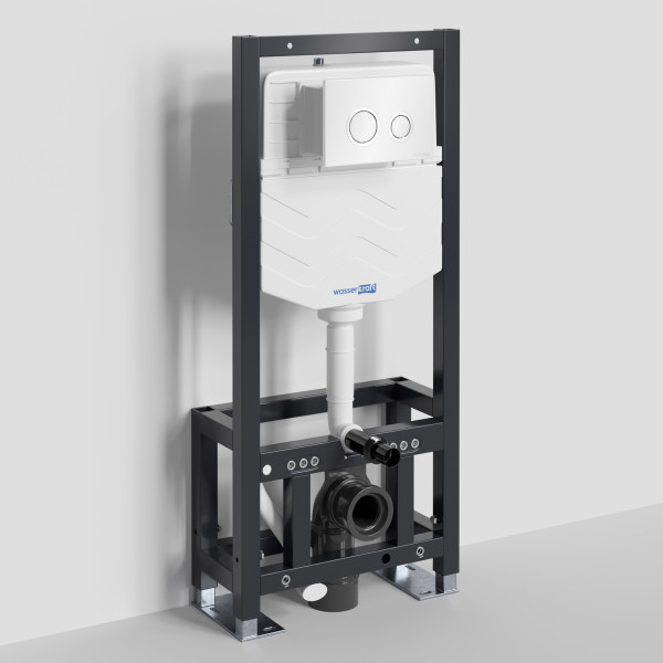 Инсталляция для унитаза WasserKRAFT Dill с клавишей смыва белая с хромом (61TLT.010.ME.WH01)