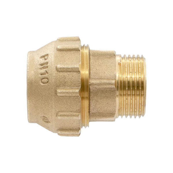 Соединение прямое 25*3/4"Н Vieir (латунь, для п/э трубы) (VER370) Соединение прямое 25*3/4"Н Vieir (латунь, для п/э трубы) (VER370)