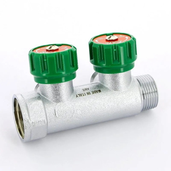 Коллектор 2 отвода регулируемый 1"x1/2"EU MULTIFAR с вставкой под плоское уплотнение, хром (FK 3821 112UN) Коллектор 2 отвода регулируемый 1"x1/2"EU MULTIFAR с вставкой под плоское уплотнение, хром (FK 3821 112UN)