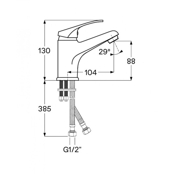 Смеситель для раковины Santek Баус хром (WH5A03010C001)
