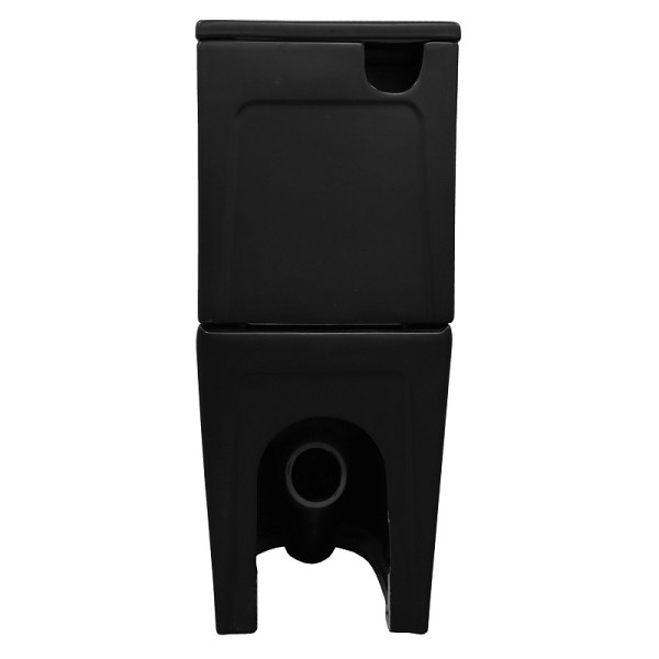 Унитаз-компакт Black King безободковый с сиденьем микролифт (AZ-8303D)