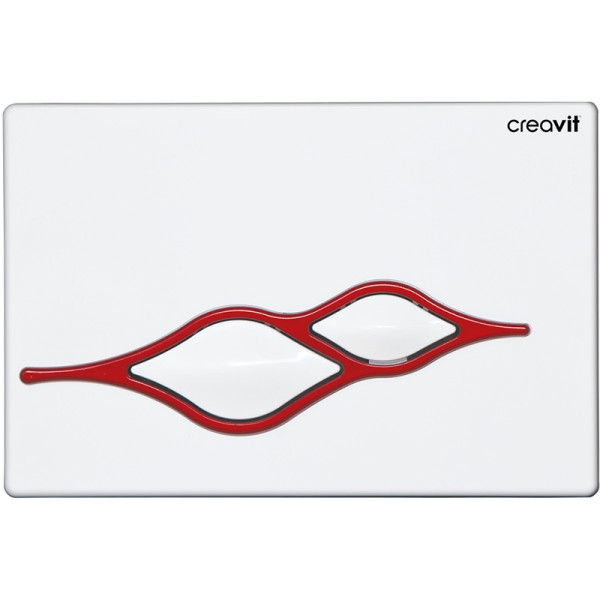 Клавиша смывная Creavit UFO белый/красный (GP1001.01) Клавиша смывная Creavit UFO белый/красный (GP1001.01)