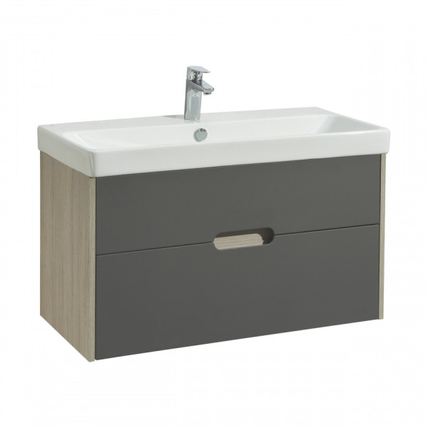 Тумба подвесная Aquaton Оливия 882x427x497 грей, дуб ойстер (1.A254.4.01O.LUG.0)