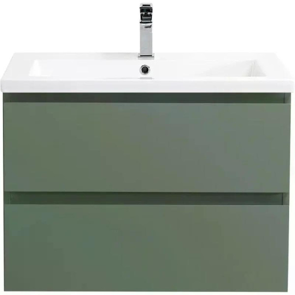 Тумба подвесная Cezares Kraft 750x455x500 с фрезерованными ручками по всей длине фасада с двумя выкатными ящиками еловый матовый (KRAFT-750-2C-SO-VO)