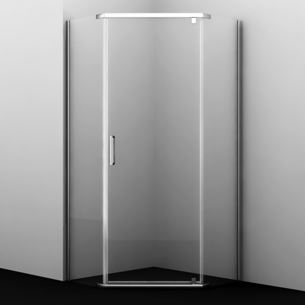 Душевой уголок WasserKraft Leine 100*100*200 стекло прозрачное, профиль хром (35P38)
