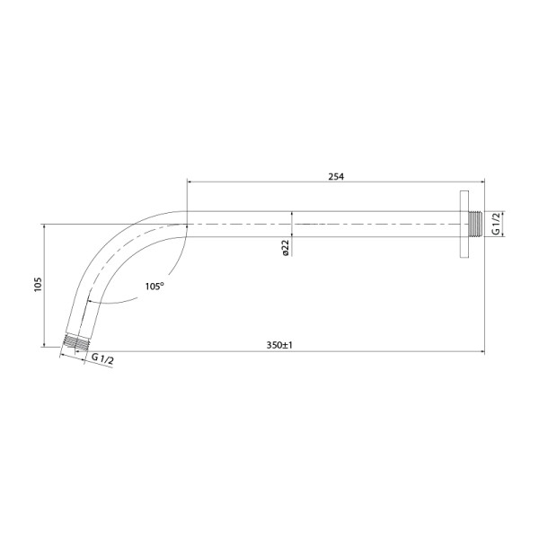 Кронштейн для верхнего душа Iddis Optima Home хром (001SB35i61)