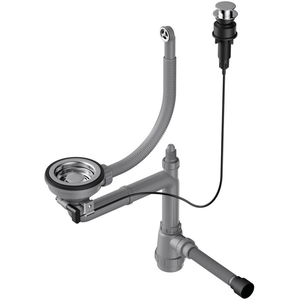 Сифон с клапаном-автоматом для одночашевых моек Omoikiri с круглым переливом WK-1-R-A-IN сталь нержавеющая (4956164) Сифон с клапаном-автоматом для одночашевых моек Omoikiri с круглым переливом WK-1-R-A-IN сталь нержавеющая (4956164)