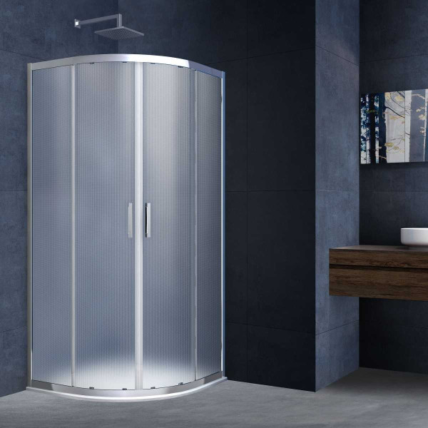 Душевой уголок Vincea Alpha VSQ-3AL 800x800x1900 стекло текстурное, профиль хром (VSQ-3AL800MT)