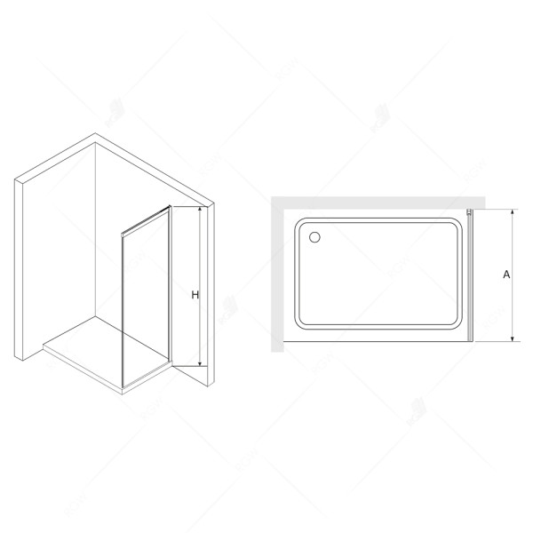 Душевая перегородка RGW Z-22 100x195 стекло прозрачное, профиль хром (34222210-11)