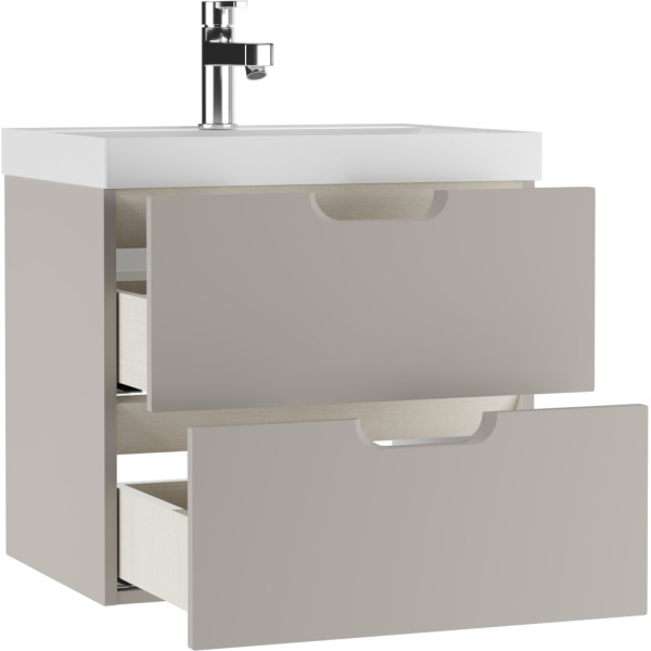 Тумба подвесная под умывальник Classica 60 Dune Серый тауп В2 Домино (DD2501T)