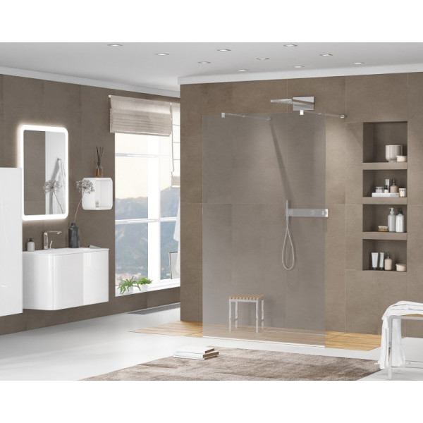 Душевая перегородка Cezares Liberta 80x195 стекло серый, профиль хром (LIBERTA-L-2-80-GR-Cr) Душевая перегородка Cezares Liberta 80x195 стекло серый, профиль хром (LIBERTA-L-2-80-GR-Cr)