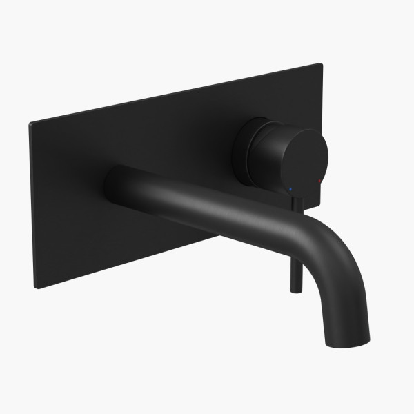 Смеситель для раковины Berges Ventas R скрытого монтажа, совместный черный (76010)