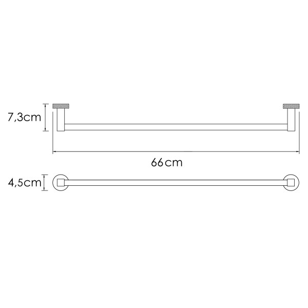 Полотенцедержатель WasserKRAFT Tauber никель (K-64430)