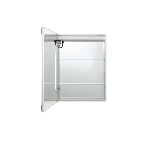 Шкаф зеркальный алюминиевый Aquatek с подсветкой 600x800x133 антизапотевание (AQ7604-MLC)